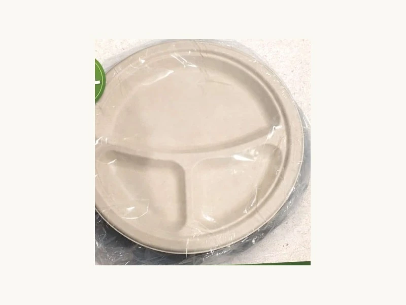 3 Compartment Compostable Plate